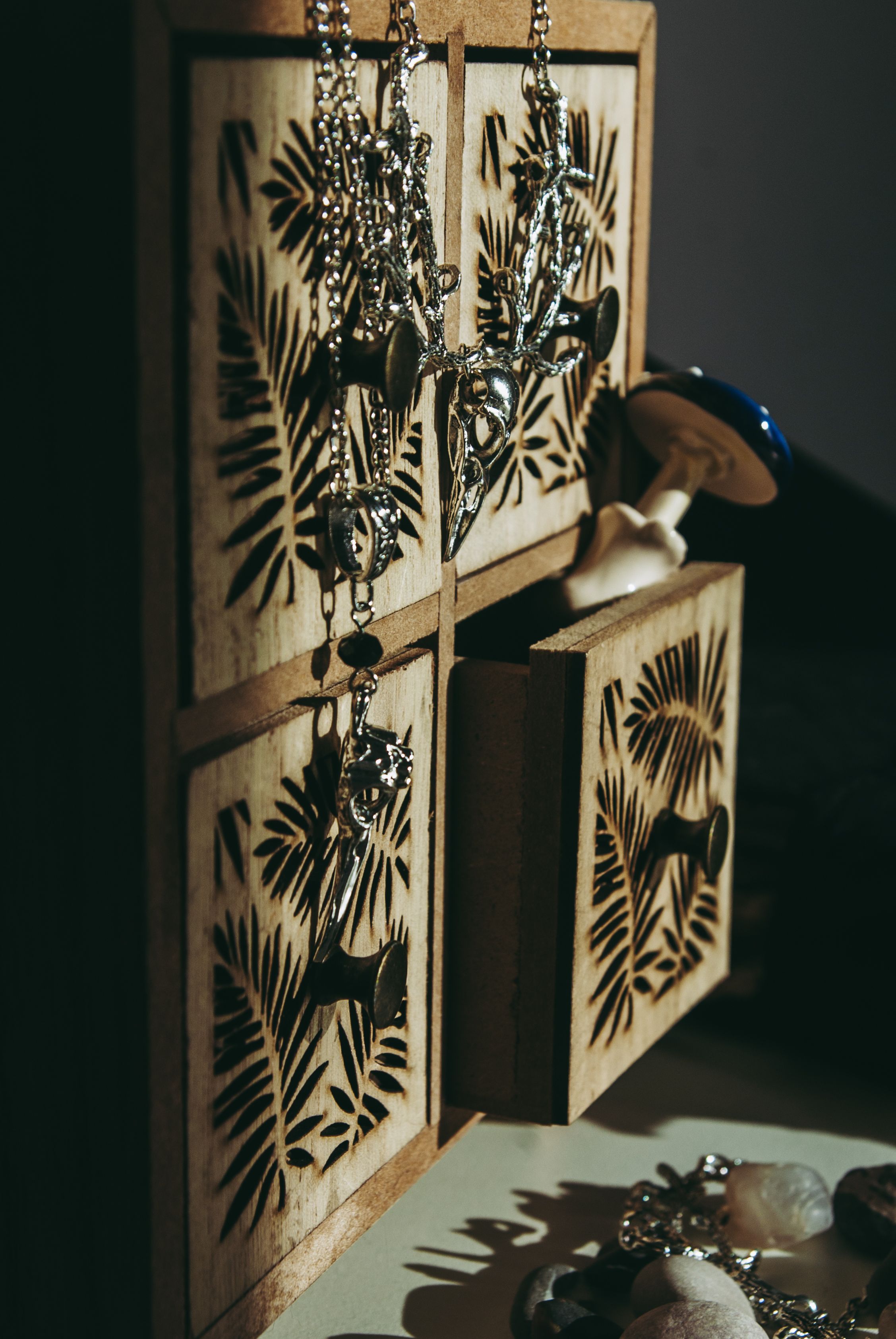 Custom wooden jewelry box with engraving UAE