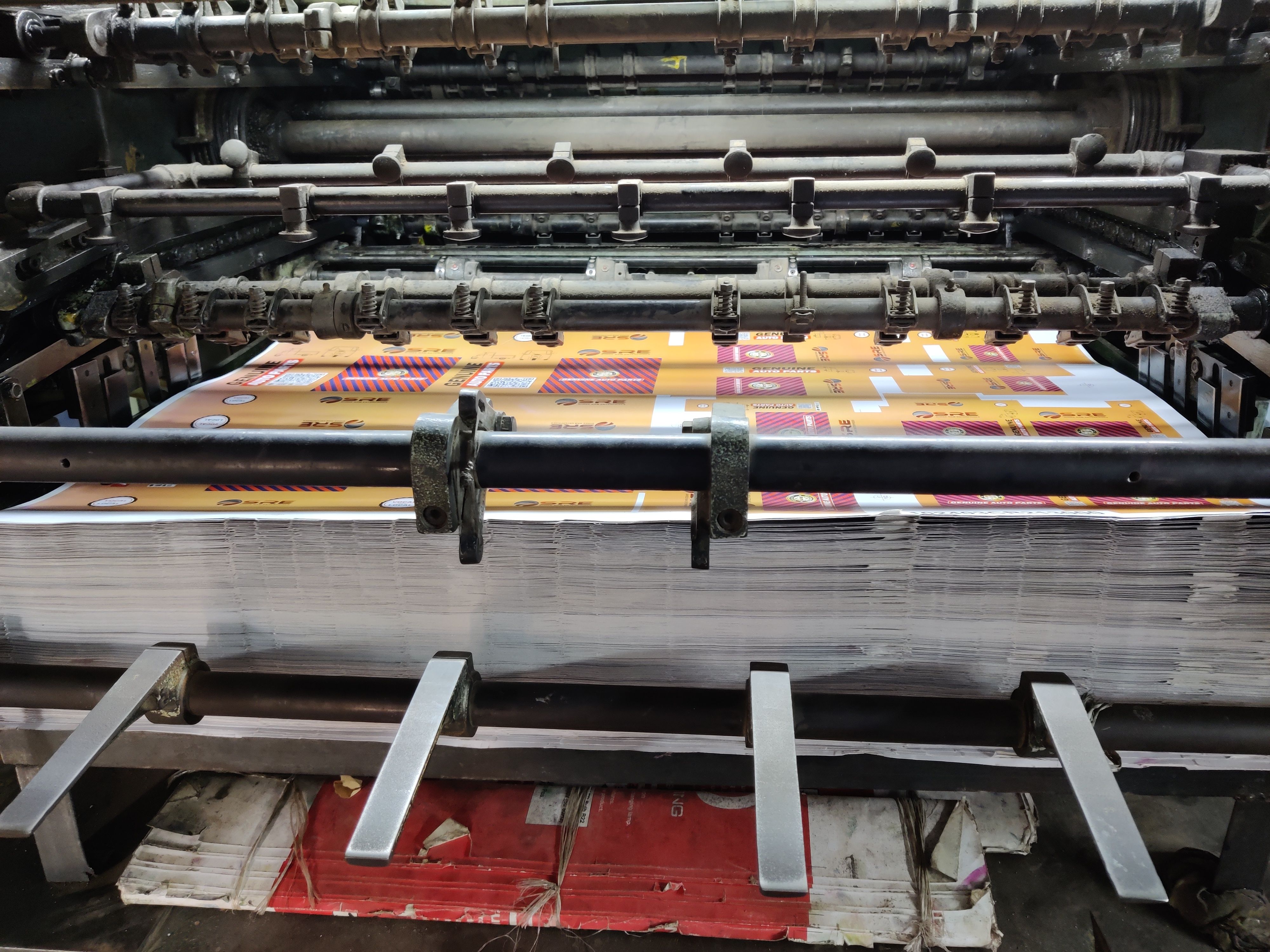Flatbed UV printing graphic on wooden panel UAE